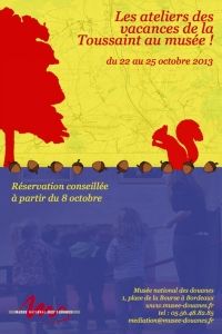 Les ateliers des vacances d’automne. Du 22 au 25 octobre 2013 à Bordeaux. Gironde. 